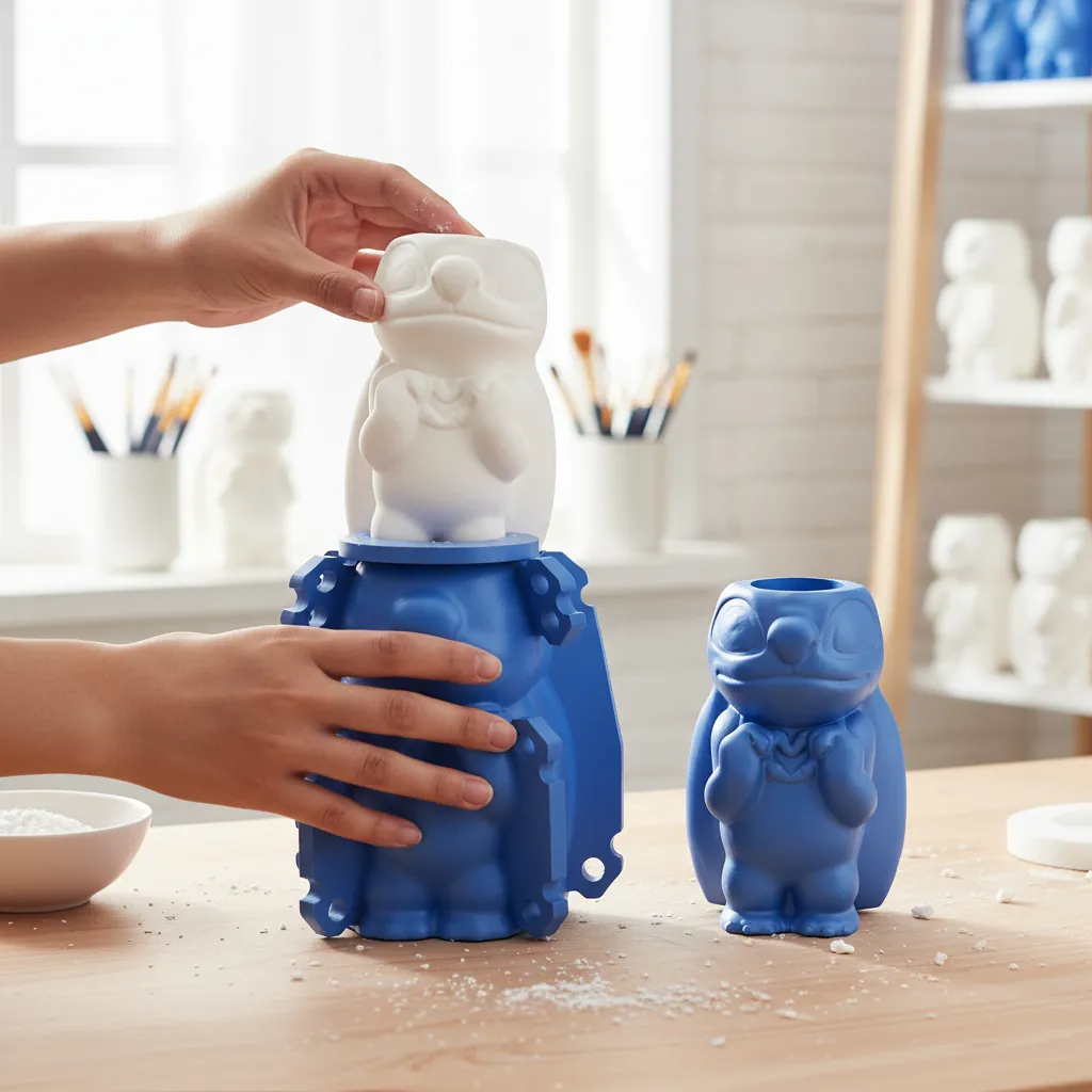 Molde macetero stitch