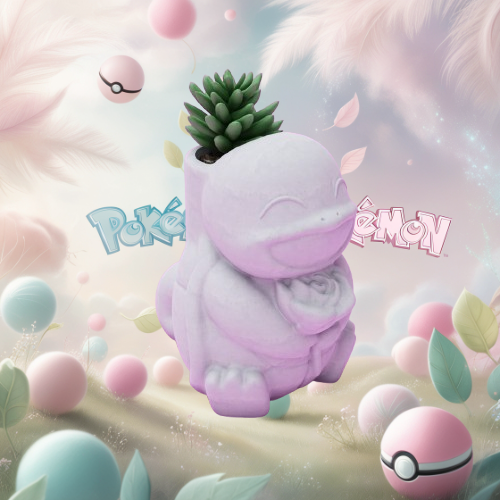 Molde macetero squirtle flor