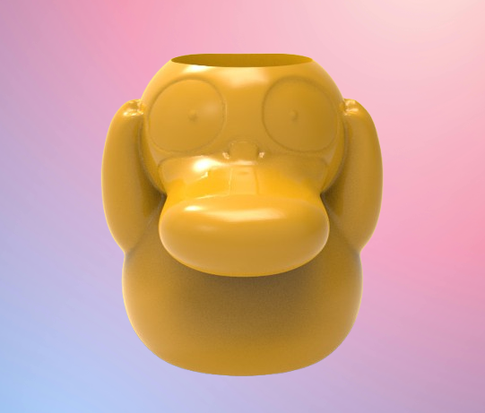 Molde macetero psyduck