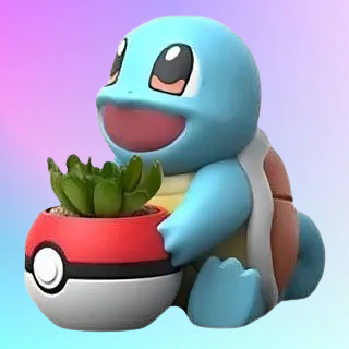 Molde macetero squirtle con pokebola