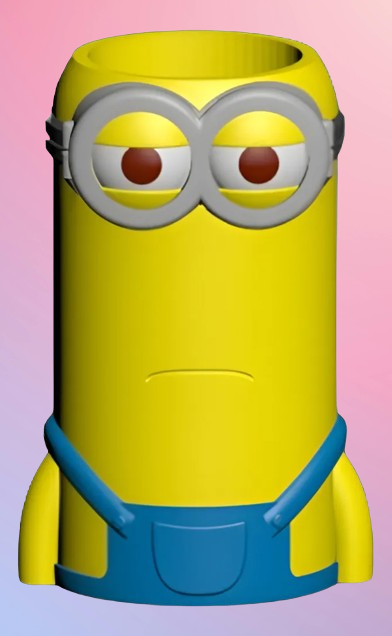 Molde macetero minion kevin 