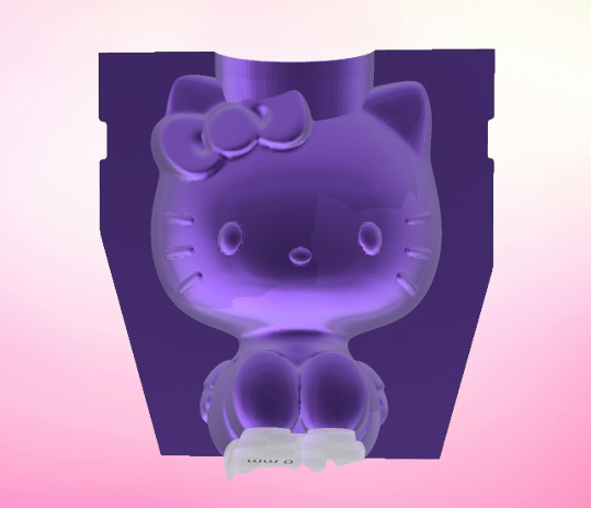 Molde macetero hello kitty sentada