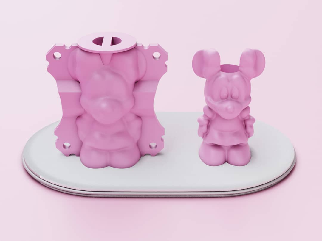 Molde macetero minie mouse